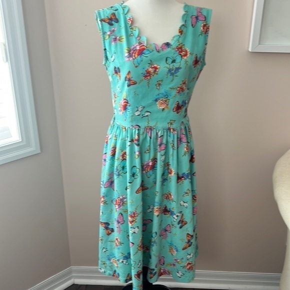 LINDY Bop l Vintage Butterfly Design Dress - Picture 1 of 8